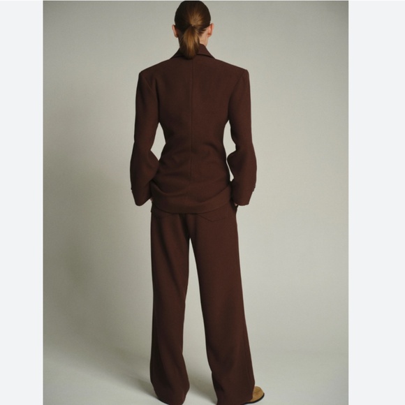 NWOT Source Unknown Nangy Double Breasted Cinch Blazer (Pecan) - Picture 4 of 8